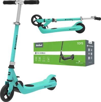 Produktbild von Rebel FUN WHEELS Elektroroller Kinder 12km/h faltbar Blau, max. 50kg