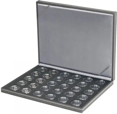 Produktbild von Lindner S2364BS-2K Münzkassette NERA M BLACK SAMT