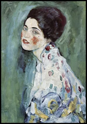 Zdjęcie produktu dla Plakat 70x100cm Portrait of a Lady, Gustaw Klimt Vintage do Salonu