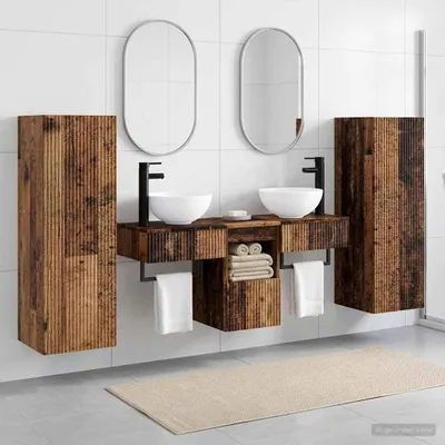 Obrázok produktu pre Maison Exclusive – Súprava kúpeľňových nábytkových prvkov, 5 kusov, recyklované drevo, 33 x 34,5 x 100 cm