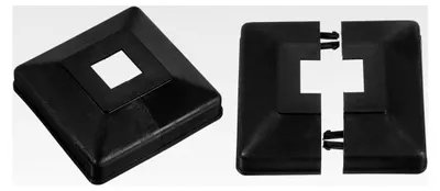 Produktbild von Pfostensockel, 2 Stück 20x20mm Kunststoff-Spaltsockelabdeckung für Zaun, Treppengeländer, Veranda, 88x88mm