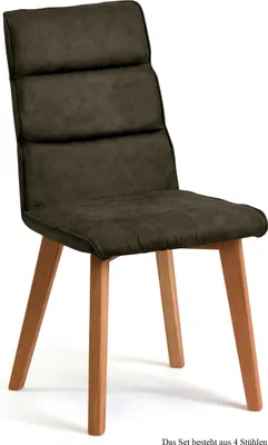 Produktbild von Esszimmerstuhl (4er-Set) Darell 47x92x60 Eiche geölt/Khaki