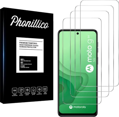 Immagine prodotto di Vetro temperato per Motorola Moto G54 [4 pezzi] Pellicola protettiva dello schermo Antigraffio Vetro Resistente Phonillico®
