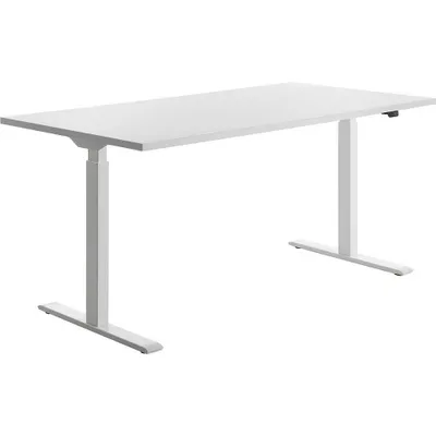 Produktbild von Topstar Sitz-/Steh-Schreibtisch, (B)1.600 mm, weiß elektr. höhenverstellbar  Weiss