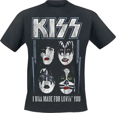 Produktbild von Kiss T-Shirt Herren I Was Made For Lovin' You schwarz XL