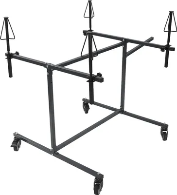Produktbild von Felgen-Lackierständer - Lackierbock für Räder - Verzinkter Stahl - 100 kg Traglast - 4 Kegel - 360° Drehung - Schwarz