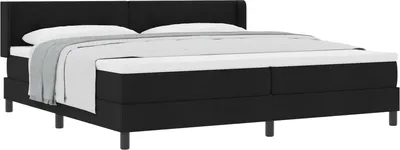 Produktbild von vidaXL Boxspringbett mit Kopfteil Schwarz 200 x 200 cm Stoff