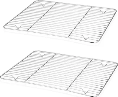 Immagine prodotto di Set di 2 griglie di raffreddamento in acciaio inox Onader 38,7x28,3x1,5 cm