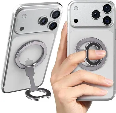 Produktbild von Doppelseitige Magnet-Handyhalterung mit abnehmbarem Ständer für iPhone und andere Smartphones, geeignet für Autohalterung