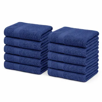 Produktbild von 10-teiliges Set Kinderhandtücher, 30x30 cm, dunkelblau