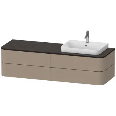 Produktbild von DURAVIT HP4973R7575 WTU HappyD2+ wandh.,408x1600x550mm