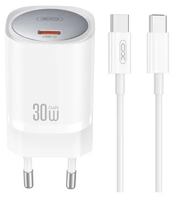 Immagine prodotto di Xo Caricabatterie da parete Ce20, 30W, 1 porta USB-C, bianco + Cavo USB-C - USB-C