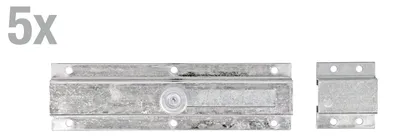 Zdjęcie produktu dla Alberts 835675 Śruba drzwiowa z uchwytem gałkowym, z pętlą, ocynkowana, pasywowana grubowarstwowo, 200 x 57 mm, zestaw 5 szt
