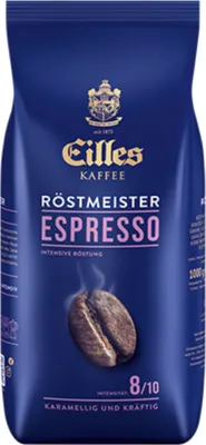 A bag of Eilles Kaffee Röstmeister Espresso coffee beans.