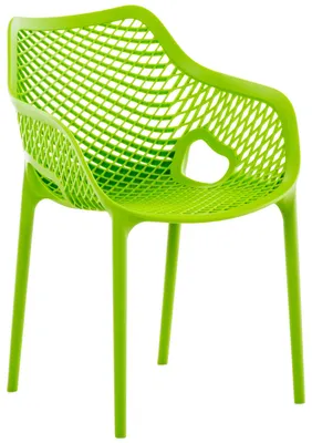 Produktbild von CLP Gartenstuhl / Terrassenstuhl, wetterfest, stapelbar, modernes Design, Kunststoff grün