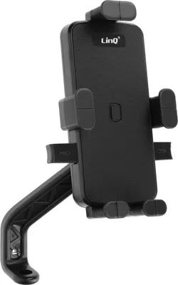 Image de LinQ, support de téléphone portable pour vélo et moto 6.5 à 8.5'' guidon/rétroviseur, noir
