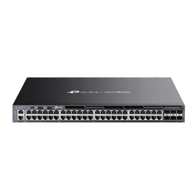 Zdjęcie produktu dla TP-Link Omada SG6654XHP, Zarządzany, L3, Gigabit Ethernet (10/100/1000), Obsługa PoE, Możliwości montowania w stelażu, 1U