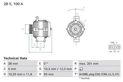 Produktbild von Bosch Lichtmaschine Generator 100A