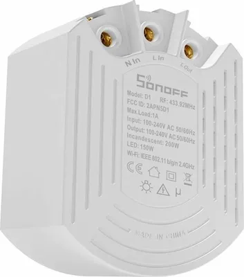 Produktbild von Sonoff M0802010005, Dimmer, Extern, Tasten, Schwarz, Weiß, LED, 433 MHz