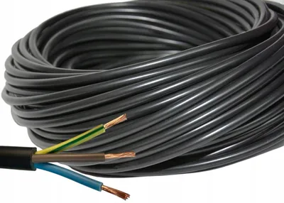Produktbild von Leitung H05VV-F 3x2,5mm² 20m Schwarz PVC-isoliert mit Adern grün/gelb, blau, braun