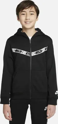 Produktbild von Nike B NSW REPEAT PK FZ HOODIE BLACK/BLACK/WHITE BLACK/BLACK/WHITE XL