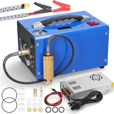 Produktbild von 4500 PSI Elektrischer Hochdruck-Luftkompressor mit Barometer Intelligente tragbare Luftkompressorpumpe mit automatischer Abschaltung Au ssenluftkompressor mit Transformator