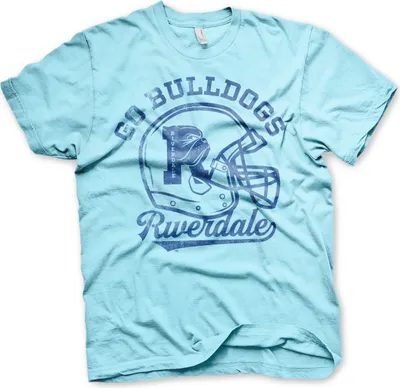 Produktbild von Riverdale - Go Bulldogs Vintage T-Shirt - Large - Skyblue