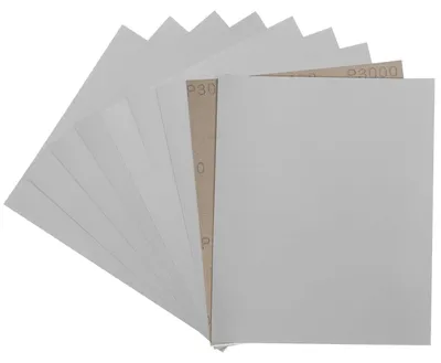 Obrázek produktu pro Brusný papír, zrnitost 3000, rozměry 230x280 mm, pro mokré i suché použití, balení 6 kusů