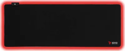 Produktbild von Savio led edition turbo dynamic xl 900x400 rgb pro gaming mousepad '900mm x 400mm, pro gamer silk surface, iconic dragon design, anti-slip and shock-absorbing rubber base, rgb edges'.