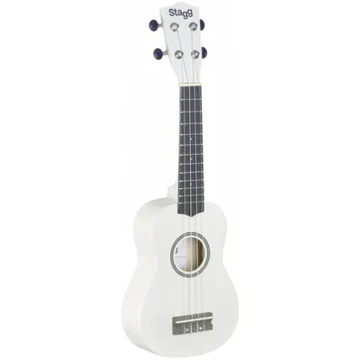 Produktbild von Stagg US-WHITE Sopran Ukulele Weiss mit Tasche