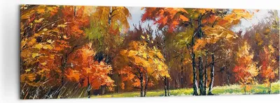 Produktbild von Bild auf Leinwand - Leinwandbild - Park Herbst Wasser - 160x50cm - Wand Bild - Wanddeko - Leinwanddruck - Bilder - Kunstdruck - Wanddekoration - Leinwand bilder - Wandkunst - AB160x50-3536