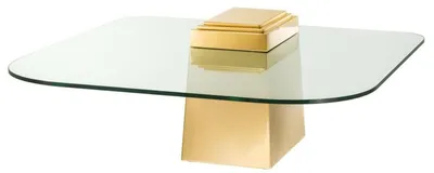 Produktbild von Casa Padrino Luxus Couchtisch / Wohnzimmertisch Gold 105 x 105 x H. 44 cm - Luxus Wohnzimmermöbel