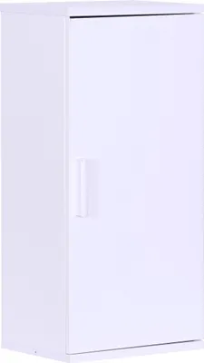 Produktbild von Relaxdays Hängeschrank Bad, 2 Fächer, HxBxT: 62 x 30 x 21 cm, verstellbarer Einlegeboden, Badschrank schmal, MDF, weiß