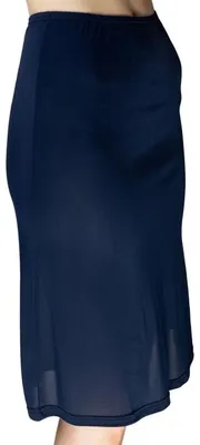 Produktbild von Mewa Lingerie Damen Halbrock Viskose Unterrock - Antistatisch, Atmungsaktiv & Unsichtbar unter dem Kleid, Größe 38, Marineblau