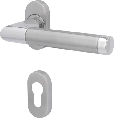 Produktbild von Alpertec Rosetten-Halbgarnitur Cork links Edelstahl silber