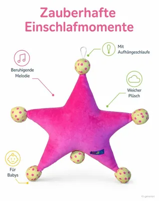 Produktbild von Spieluhr Stern, pink