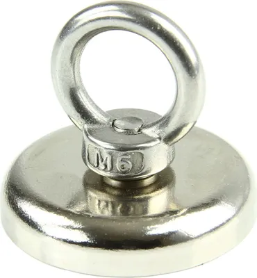 Produktbild von Magnet de Neodym-Rundmagnet mit Metallgehäuse, 42 mm de Durchmesser, hohe Anziehungskraft de, ideal für Magnetfischen und Rückgewinnung de Metalle - Magnes Neodymowy 42 mm MAR-POL