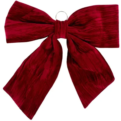 Produktbild von MICA Deko Schleife Bordeaux 67x72x9 cm – XXL Weihnachtsdeko, elegante Schleife für Tür, Baum & Geschenke, wiederverwendbar, festlicher Blickfang