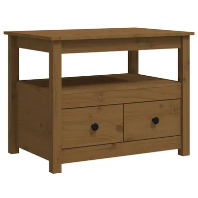 Produktbild von vidaXL Couchtisch Honigbraun 71x49x55 cm Massivholz Kiefer