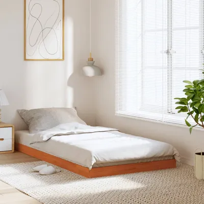 Immagine prodotto di vidaXL Letto in legno massiccio cera marrone 90x200 cm pino