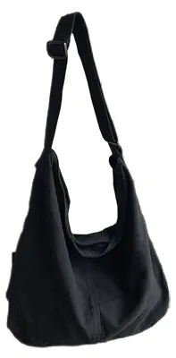 Immagine prodotto di Omgoods - Borsa a tracolla in tela grande con multiple tasche, ideale per il giorno
