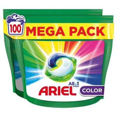 Ariel washing pods mega pack packaging.