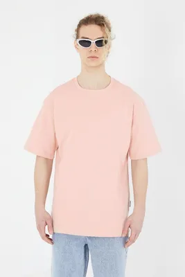 Produktbild von Basic T-Shirt aus 100% Baumwolle, Rundhals - Hautfreundlich & atmungsaktiv Rosa M