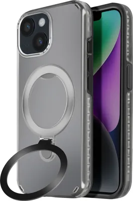 Produktbild von Avizar, MagSafe Hülle für Apple iPhone 13 / 14 Stoßfest mit Klappständer, Schwarz