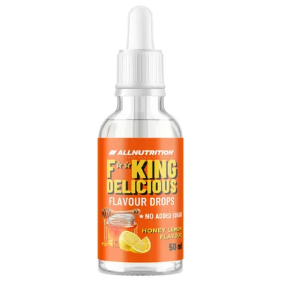 Produktbild von ALLNUTRITION FITKING DELICIOUS FLAVOUR DROPS 50ml Honig - Zitrone