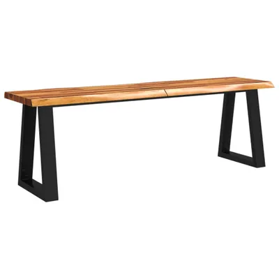 Image de vidaXL Banc bord d'arbre 140 cm bois massif acacia