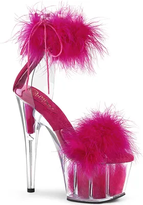 Produktbild von ADORE-724F Damen Sandale von Pleaser, Transparent Pink , EU 39, US 9