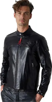 Produktbild von Helstons Indianapolis Lederjacke Schwarz 2XL Herren Schwarz 2XL