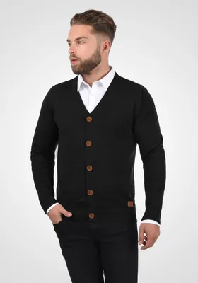 Produktbild von BLEND BHLennard Herren Strickjacke Cardigan Feinstrick mit V-Ausschnitt Knopfleiste Baumwollmischung Regular fit