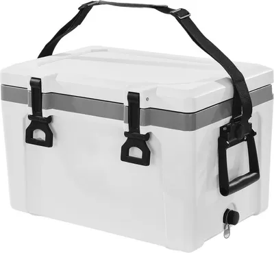 Produktbild von Tragbare Kühlbox Isoliert - Hartkühlbox mit Griffen - Weiß 38Qt / 26 Dosen Kapazität